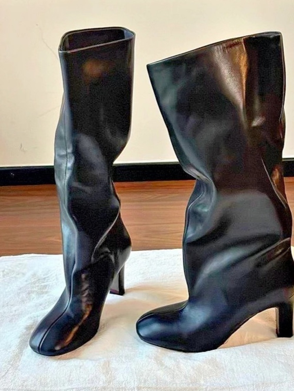 Jamie Black Leather Tabi Boot